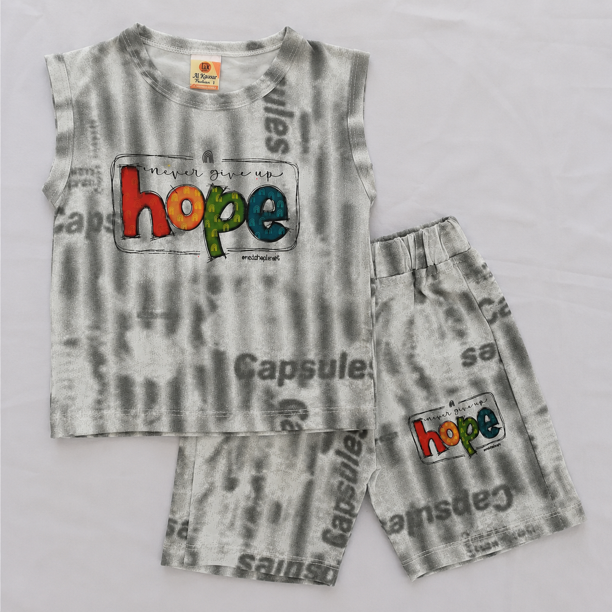 Boys Hope Sleeveless T-Shirt & Shorts Set