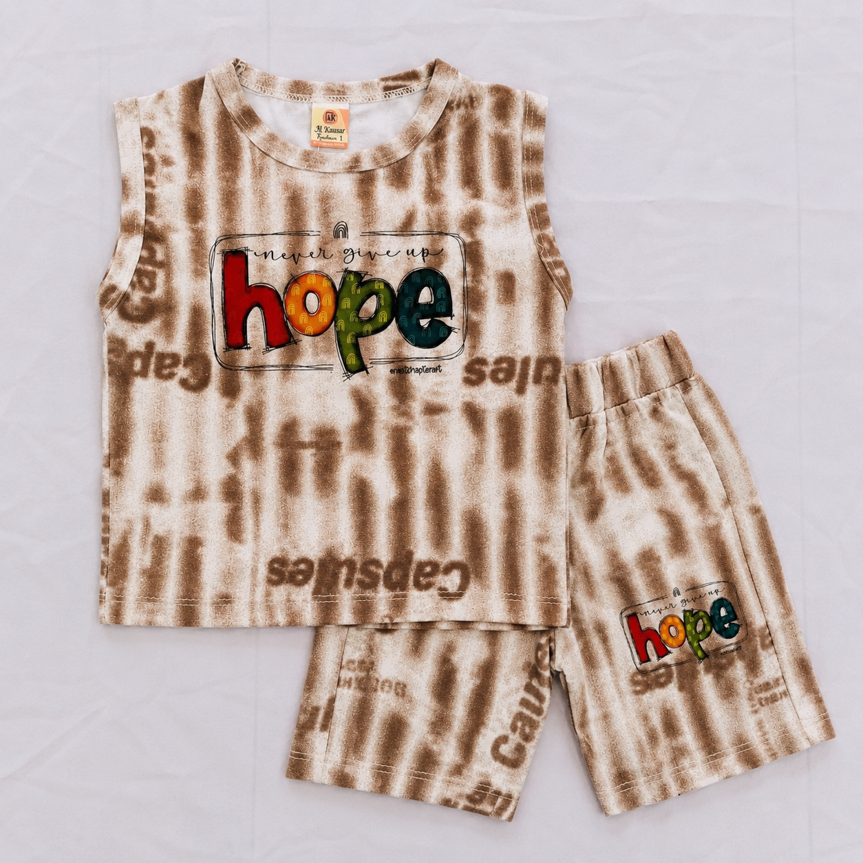 Boys Hope Sleeveless T-Shirt & Shorts Set