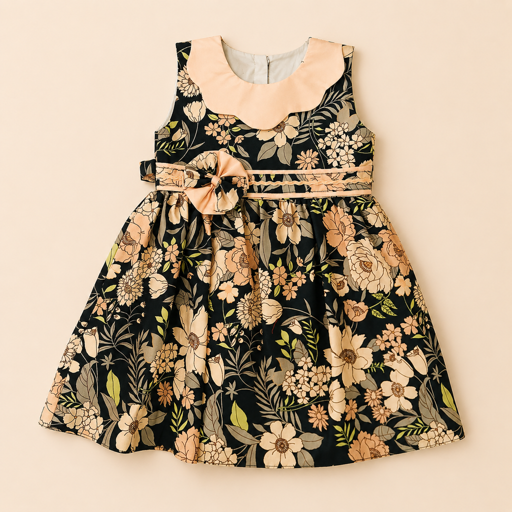 Floral Princess Bow Party Frock