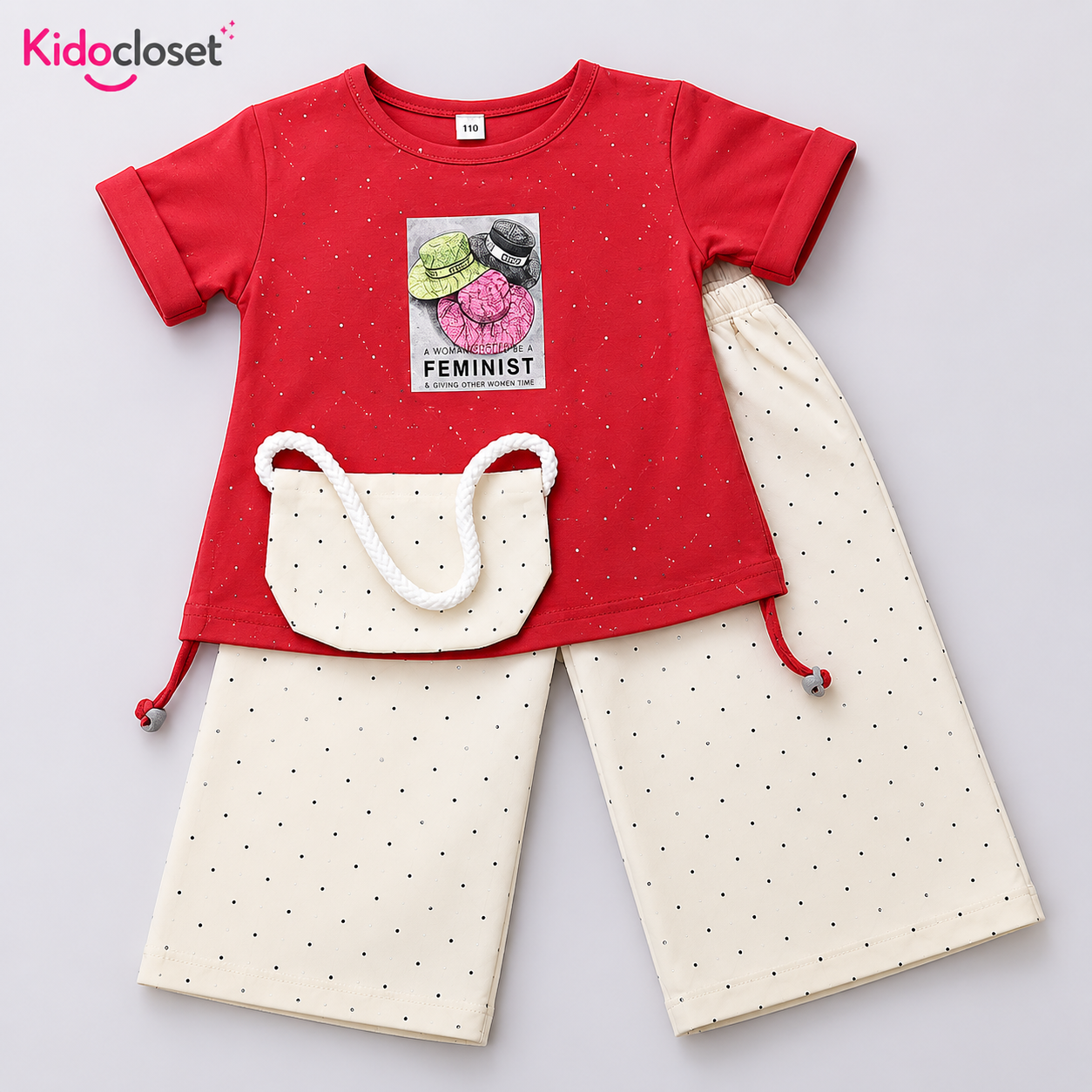 Girls' Purse T-Shirt & Palazzo Set