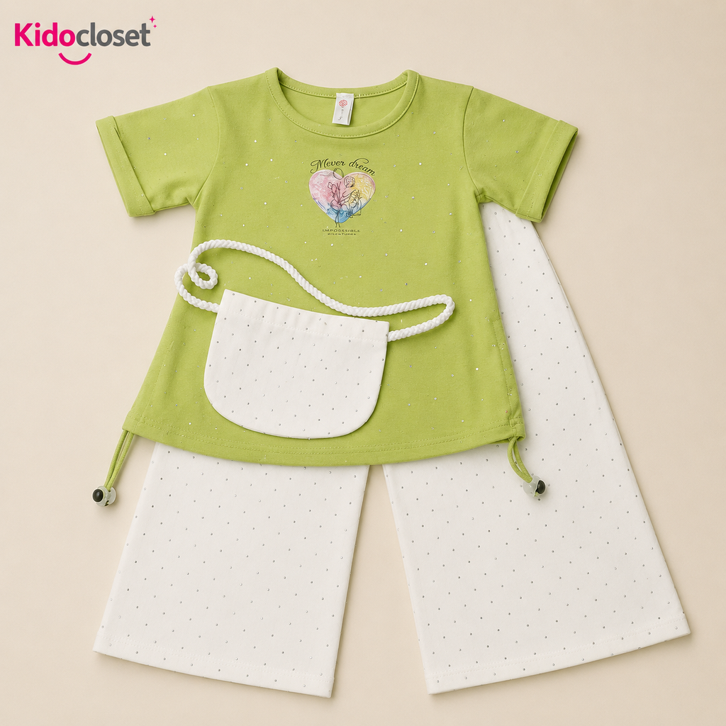 Girls' Purse T-Shirt & Palazzo Set