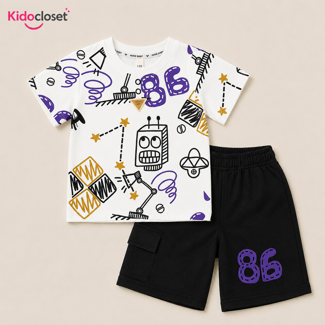 Robot Adventure T-Shirt & Shorts Set