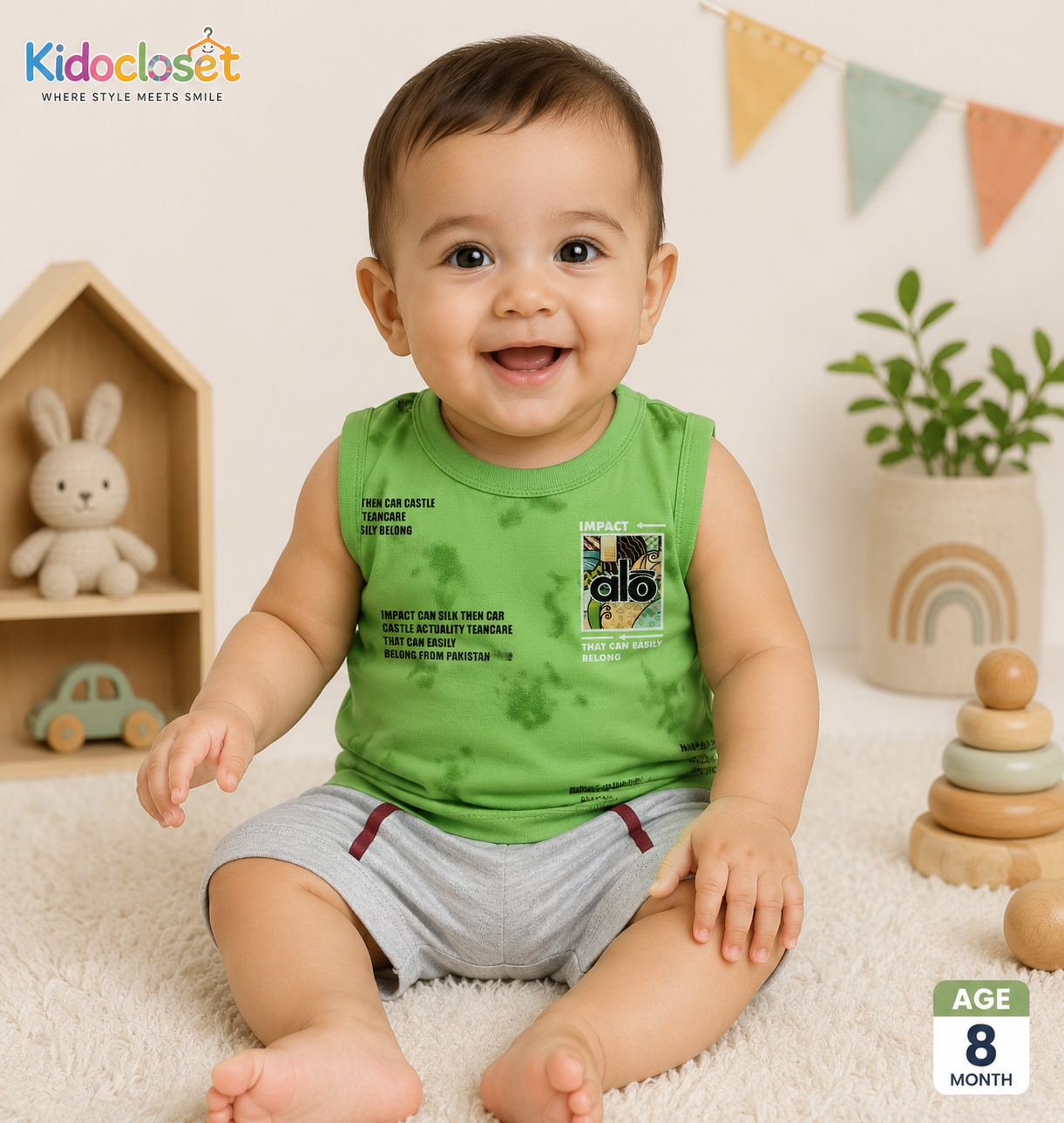 Boys Sleeveless T-Shirt & Shorts Set
