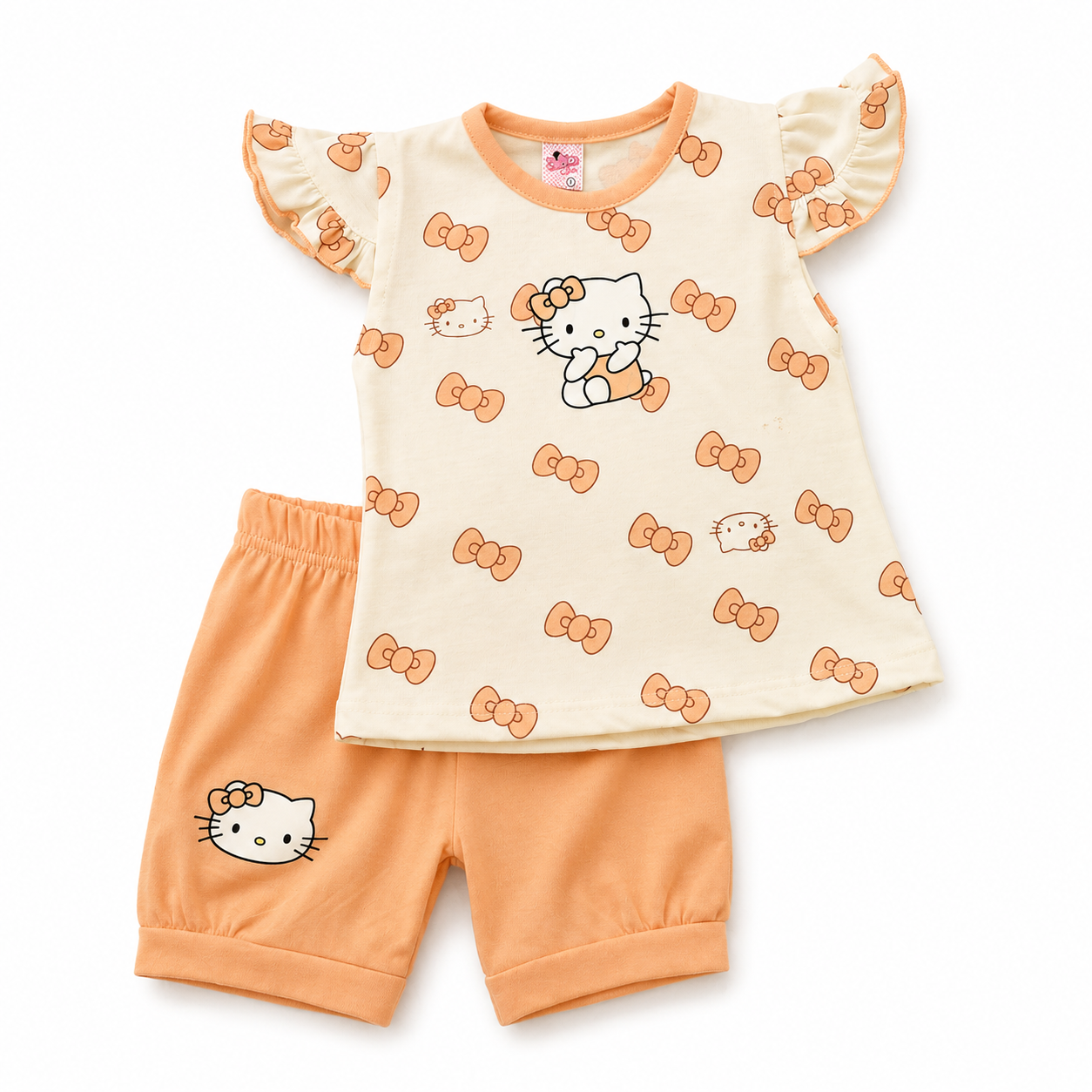 Girls Printed Top & Shorts Set