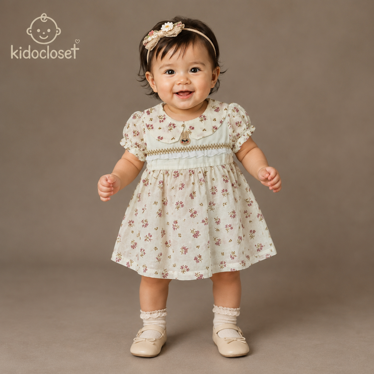 Sweet Garden Floral Party & Casual Cotton Frock