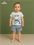 Kids T-Shirt and Short sets with Hip Hop Bunny print