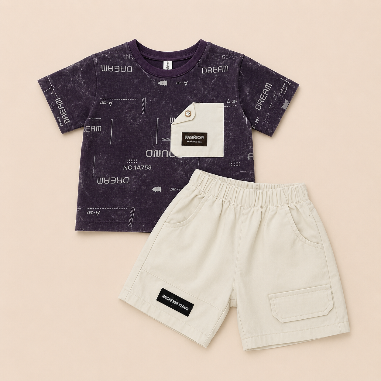 Boys Summer Set – Printed T-Shirt & Shorts