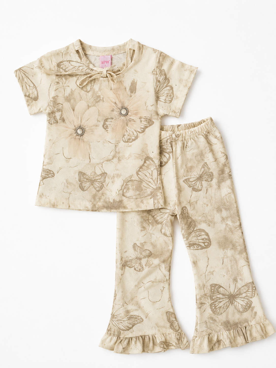 Girls Butterfly Print Summer Set