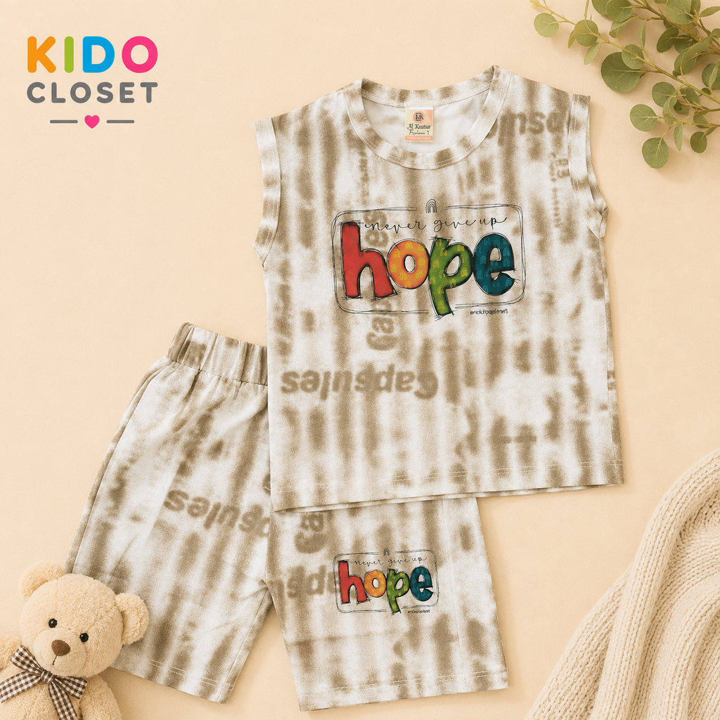 Boys Hope Sleeveless T-Shirt & Shorts Set