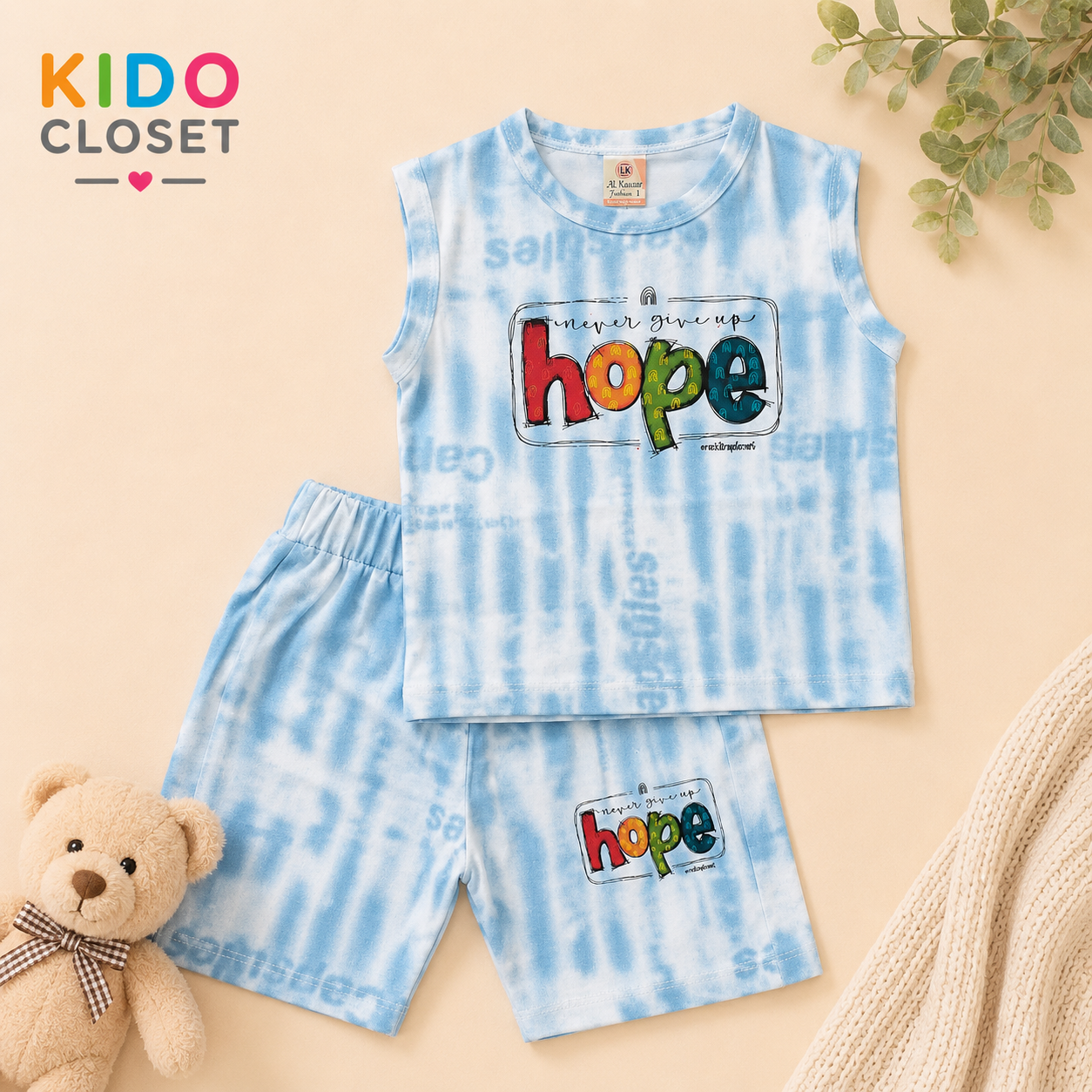 Boys Hope Sleeveless T-Shirt & Shorts Set