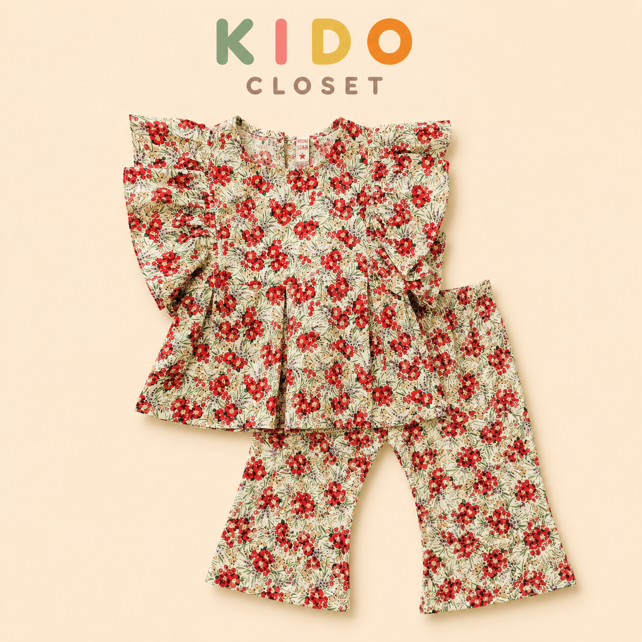 Girls Premium Printed Ruffle Co-Ord Set
