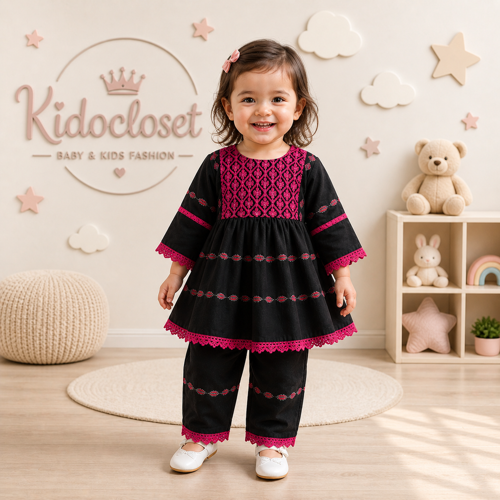 Embroidered Co-Ord Set for Little Fashionistas