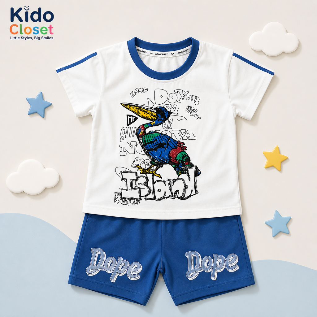 Toddler Boys Summer Bird T-Shirt & Shorts