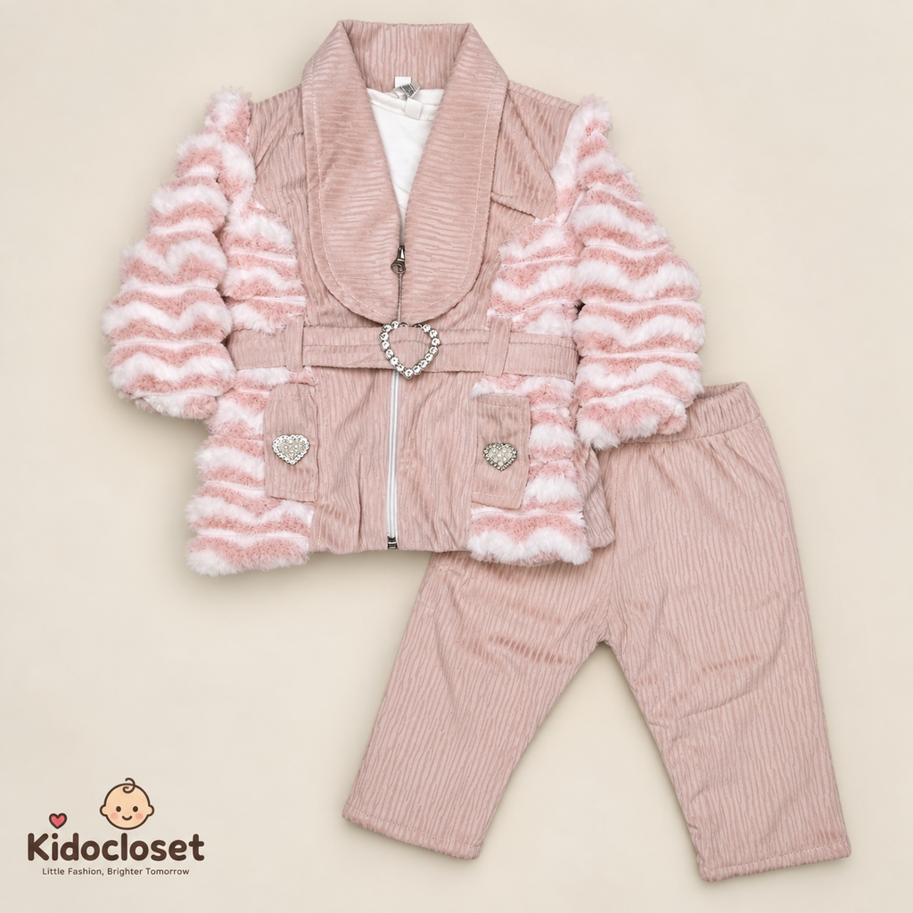 Premium Wool & Furry 2-Piece Winter Set