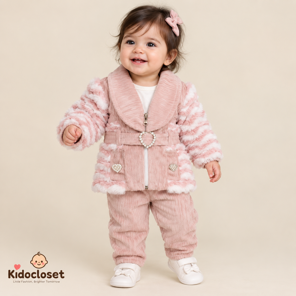 Premium Wool & Furry 2-Piece Winter Set