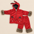Bunny Hooded Wool Winter Suit