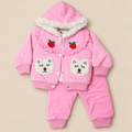 Baby Girls Warm Wool Winter 3-Piece Set