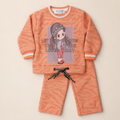 Girls Winter 2-Piece Suit with Printed Front