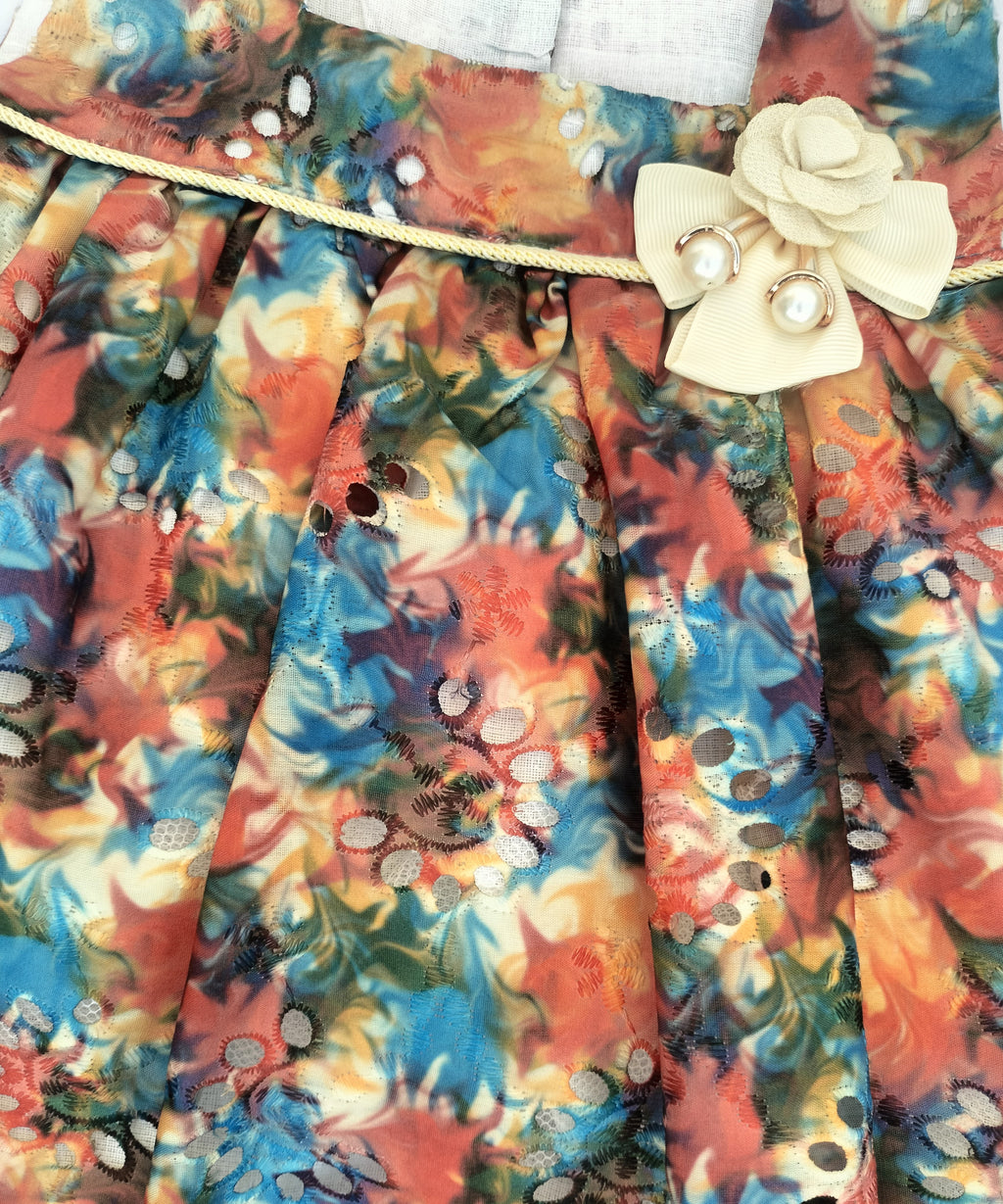 Girls multicolor Printed Frock
