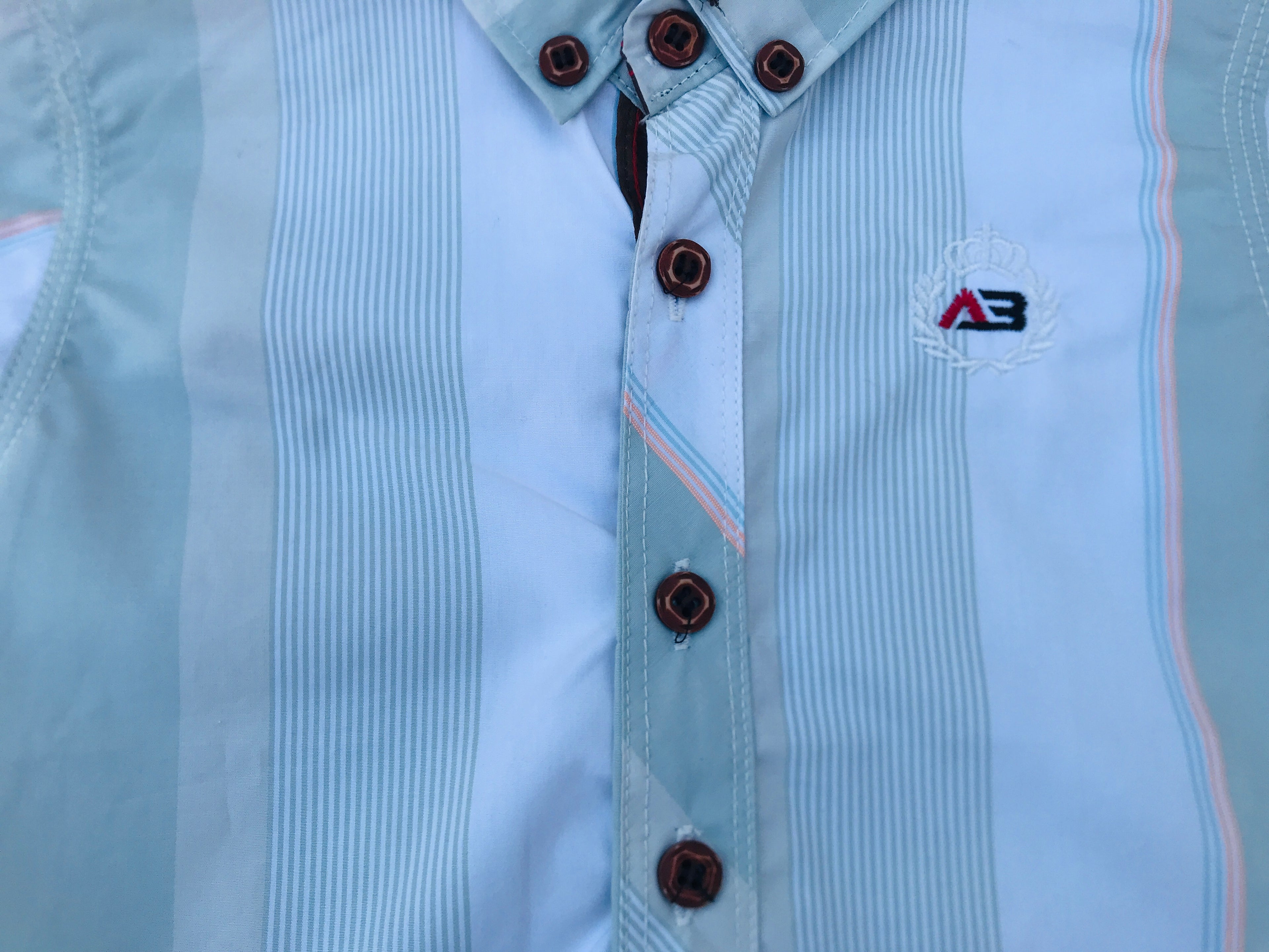 Mint green striped shirt