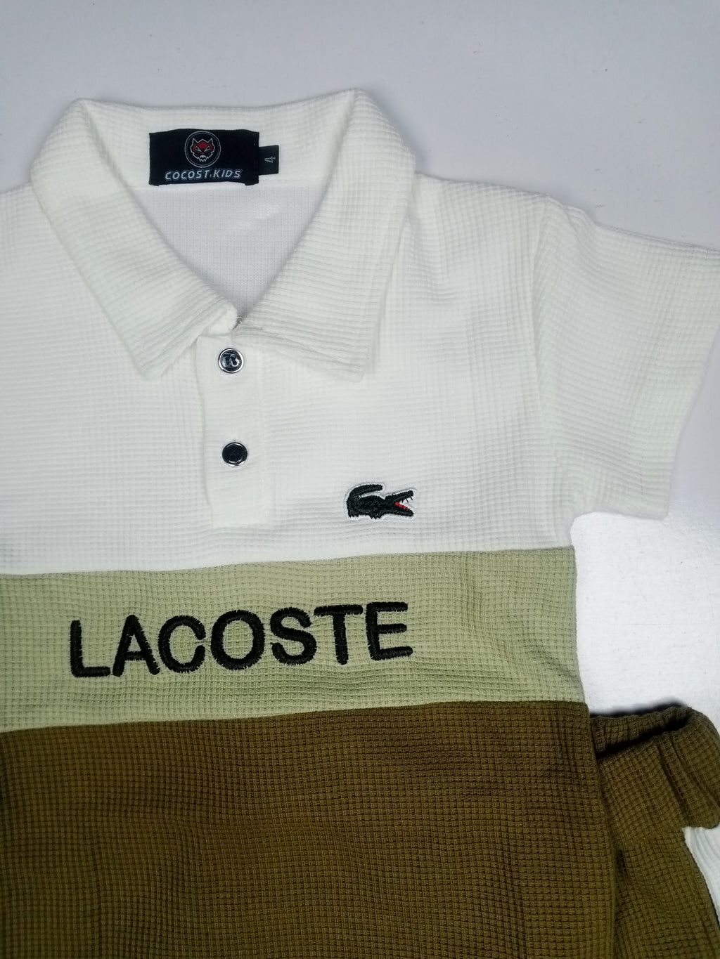 Boys Textured Polo T-Shirt & Shorts Co-Ord Set