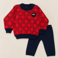 Kids Checked Knit Winter wool Suit