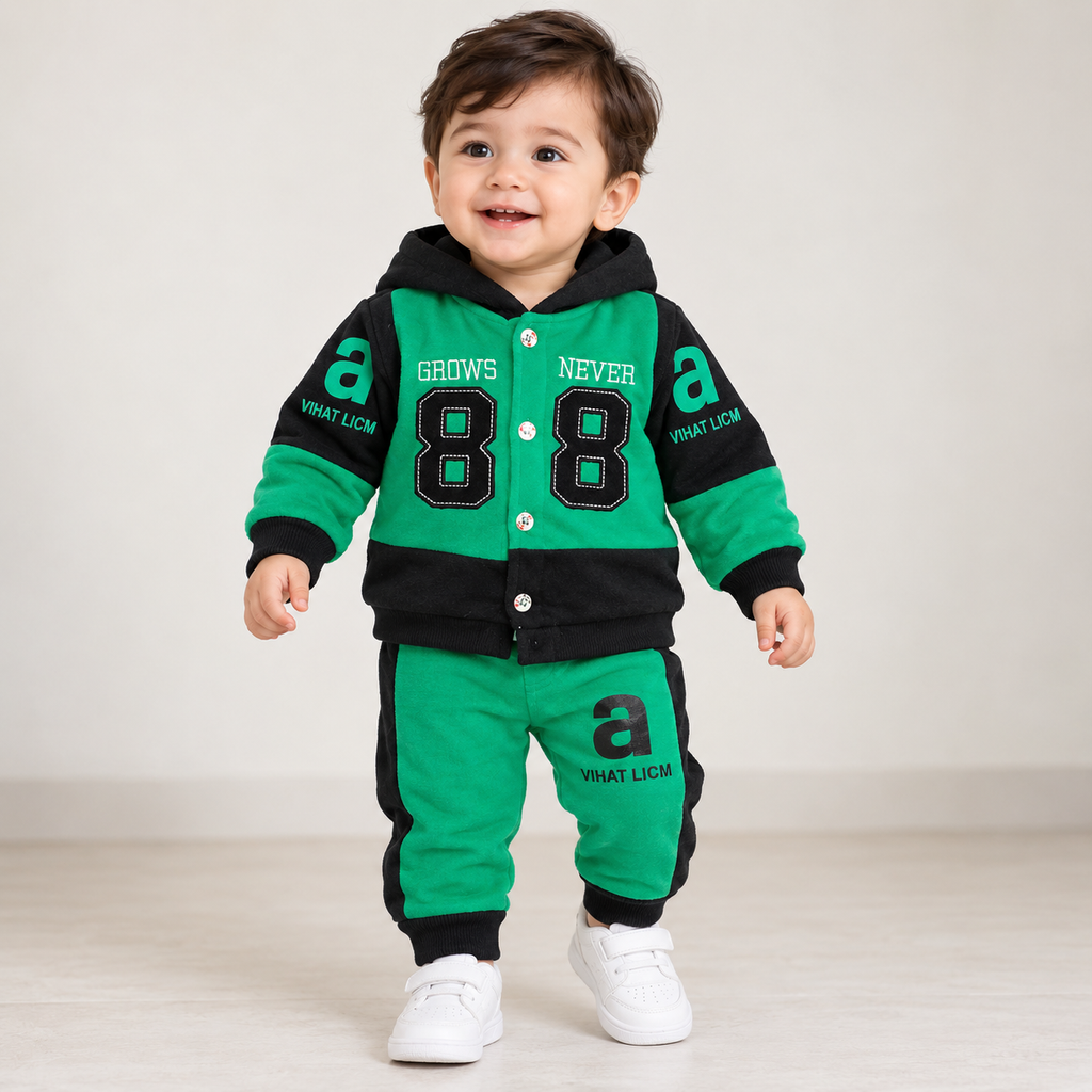 Kids Hooded Tracksuit Set – Stylish Two-Piece Outfit