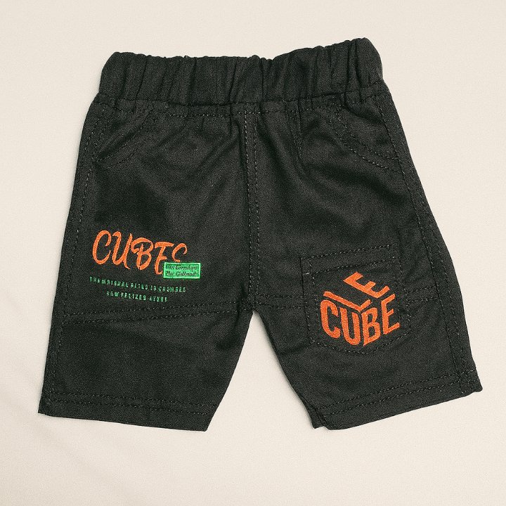 Kids 2-Piece Casual Set – Cube Print (T-Shirt & Shorts)