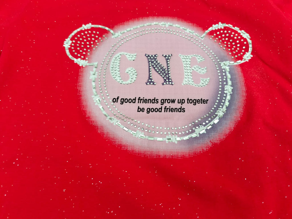 Girls' Cute Glitter Design T-Shirt