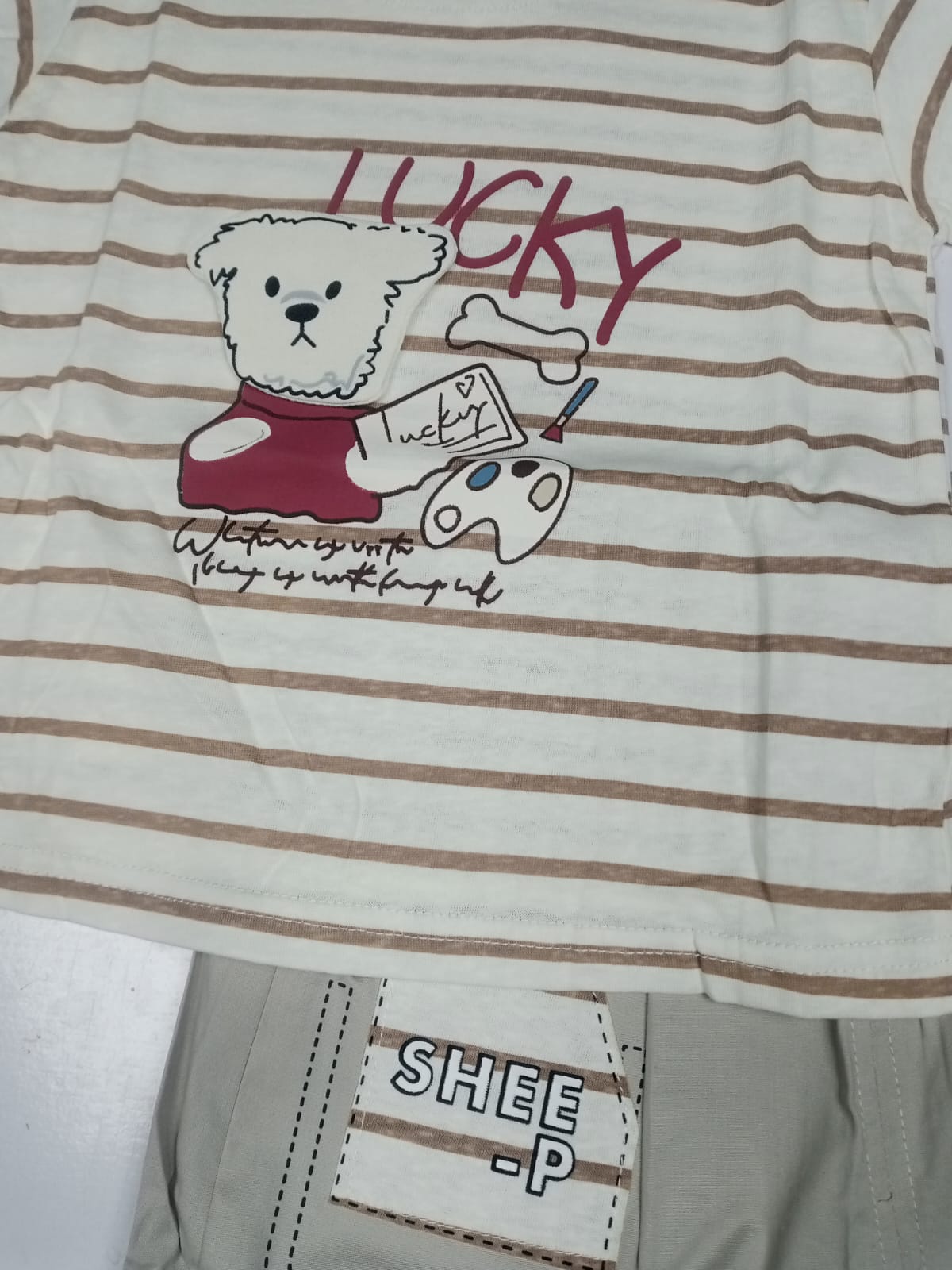 Boys Lucky Bear T-Shirt & Shorts Set