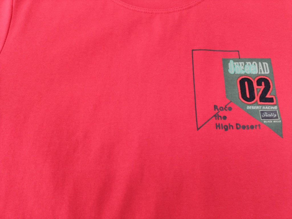 Bold Red Graphic T-Shirt for Young Explorers